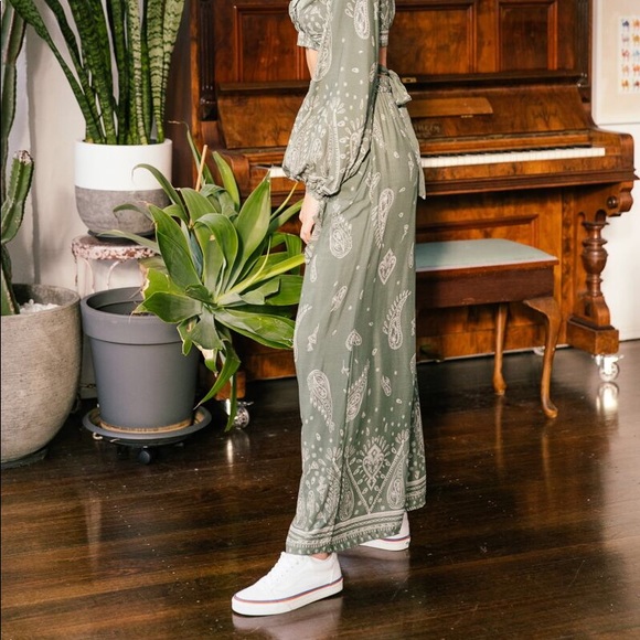 RUBEN BOHO WIDE LEG PANTS IN CONSTANCE PRINT JAASE - Picture 4 of 8